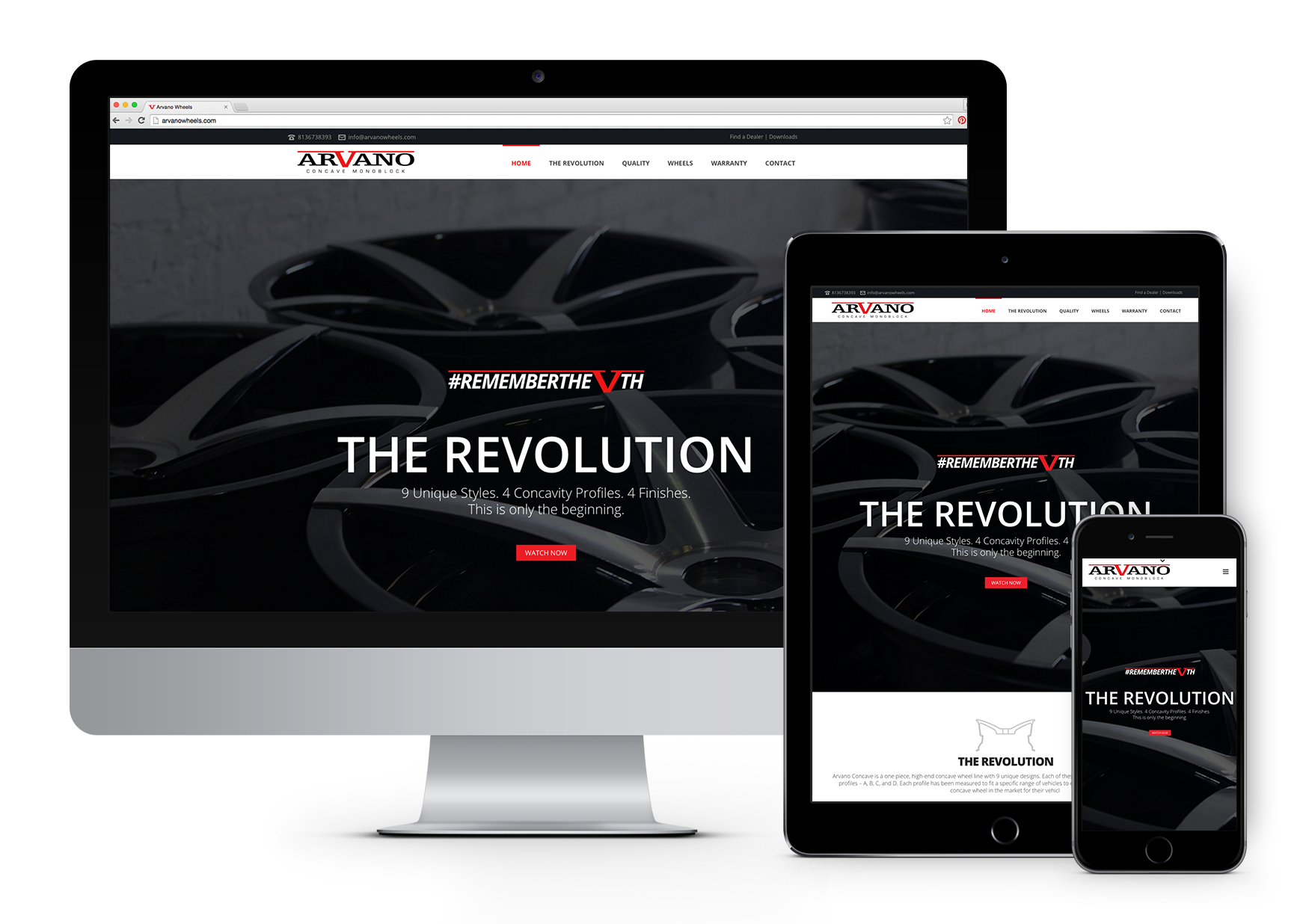 Arvano Concave Responsive Website Design
