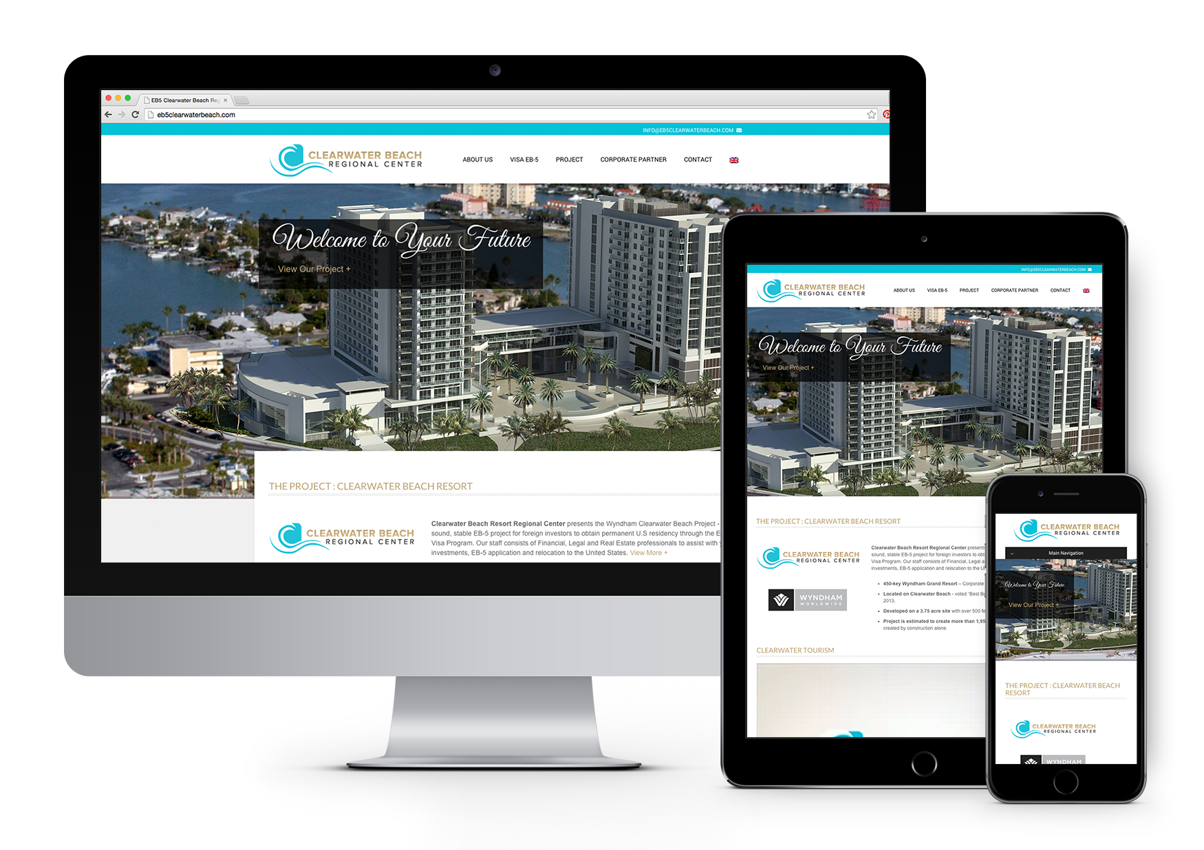 EB5 Clearwater Beach Regional Center Responsive Website Design