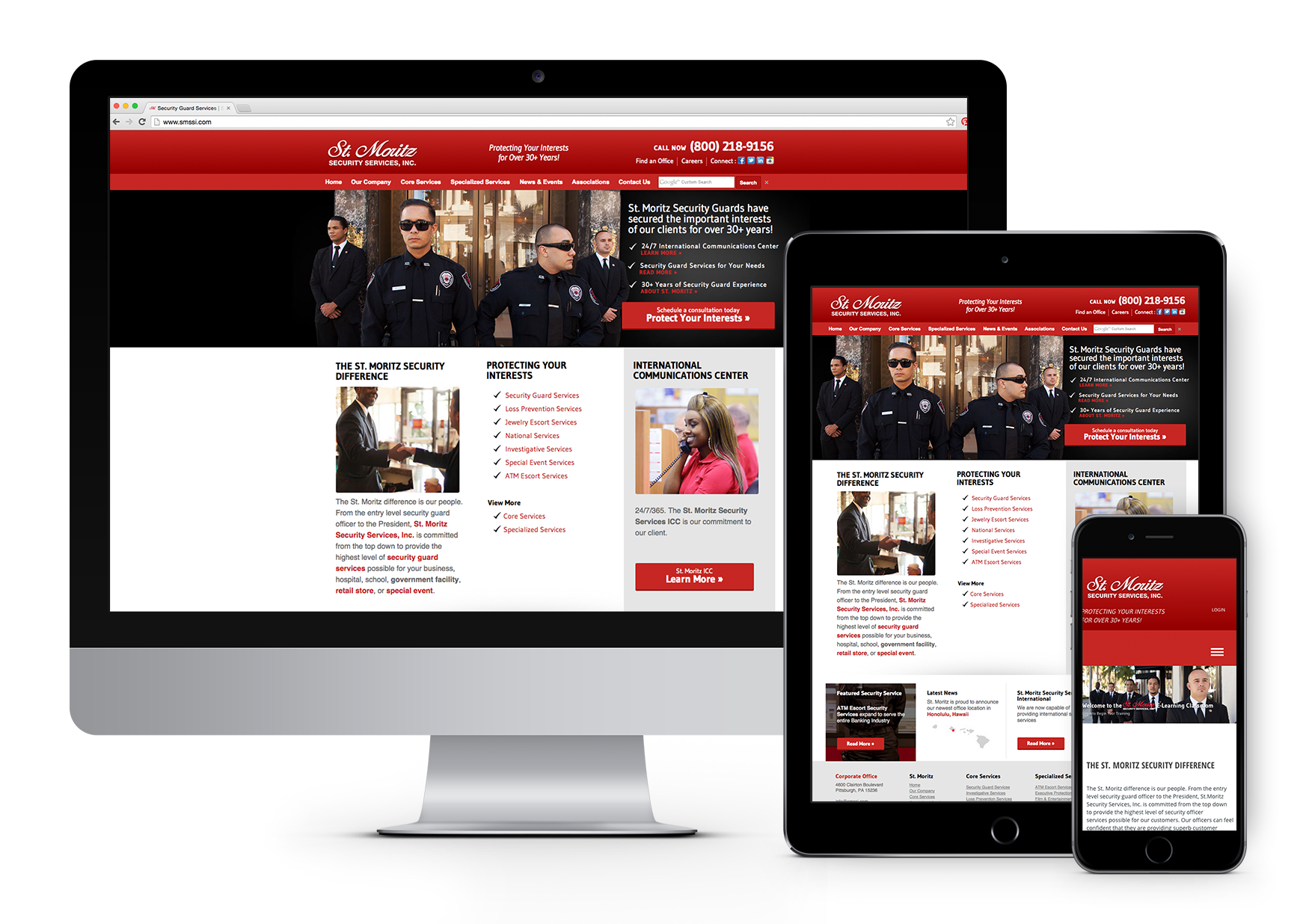 St. Mortiz Security Services, INC. Responsive Website Design